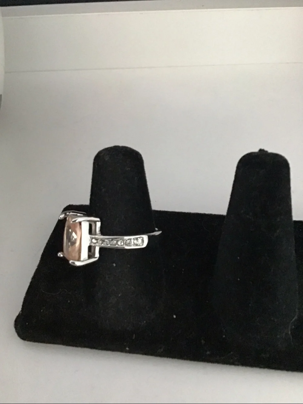 Glamorous Cushion/Emerald Cut Crystal Cocktail Ring